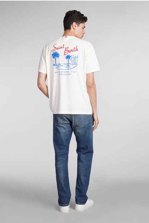 MC2 Saint Barth for Men MC2 Saint Barth Tshirt Man T-shirt In Beige Cotton
