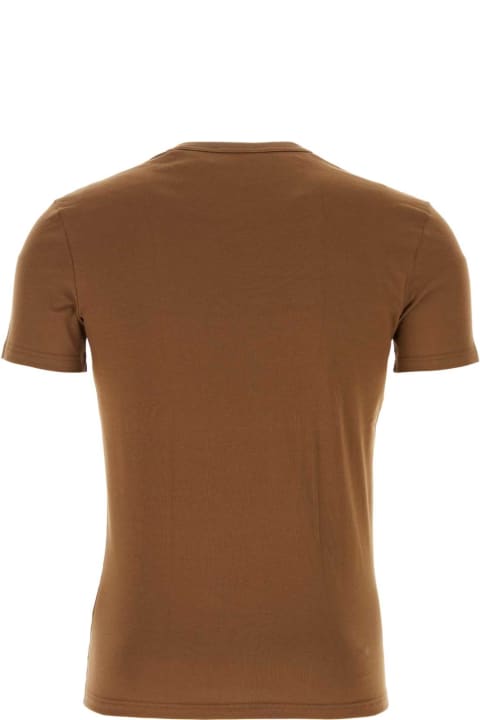 Tom Ford Topwear for Women Tom Ford Brown Stretch Cotton Blend T-shirt