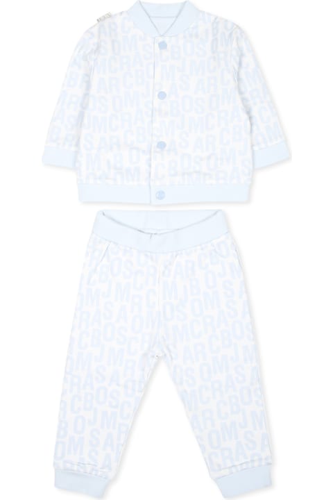 Marc Jacobs for Baby Girls Marc Jacobs Light Blue Suit For Baby Boy With Logo