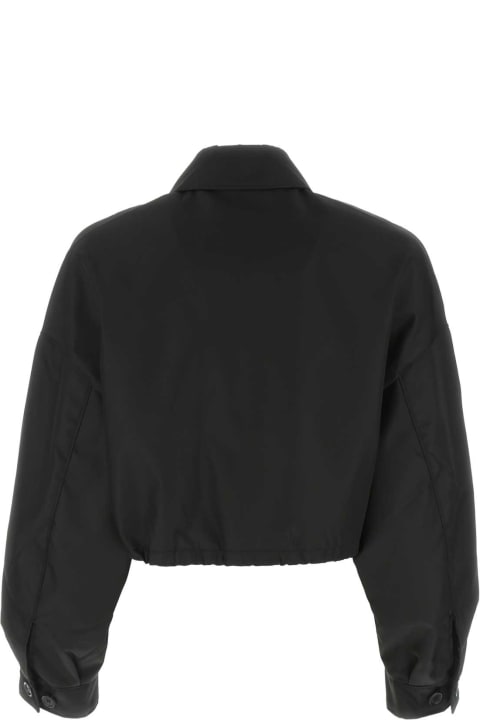 Prada for Women Prada Black Re-nylon Bomber Jacket