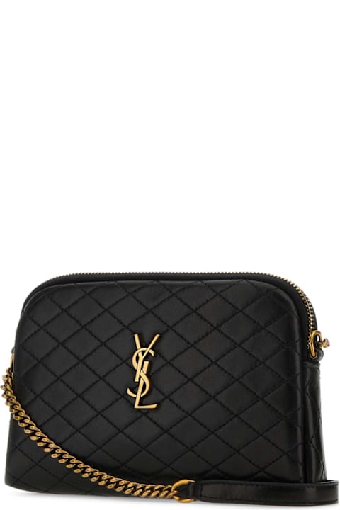 Saint Laurent Black Nappa Leather Gaby Crossbody Bag