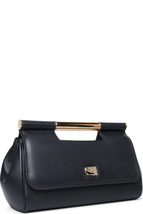 Dolce & Gabbana Bags for Women Dolce & Gabbana 'sicily' Black Large Leather Clutch