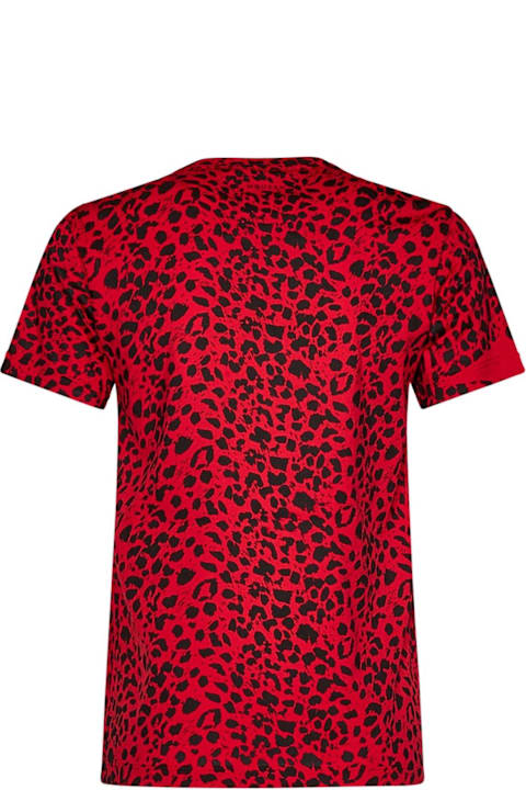 Alexander McQueen Topwear for Women Alexander McQueen Leopard Printed Crewneck T-shirt