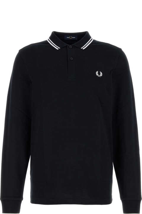 Fred Perry for Men Fred Perry Navy Blue Piquet Polo Shirt