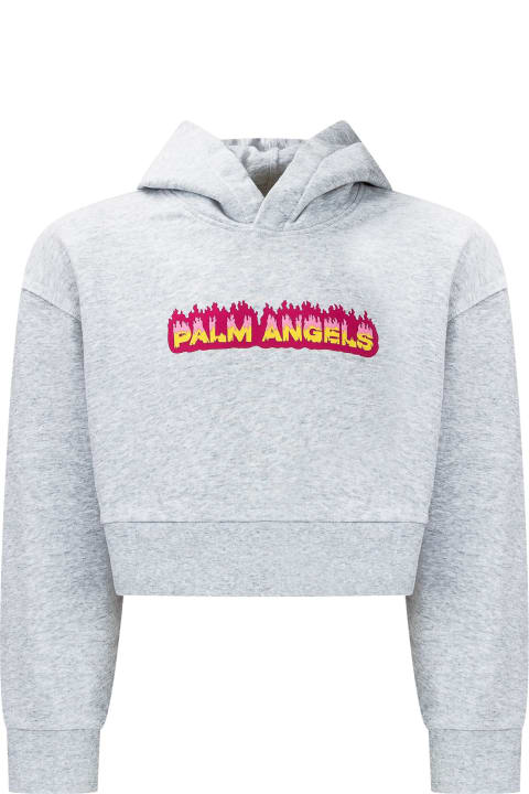 Palm Angels Sweaters & Sweatshirts for Girls Palm Angels Cropped Hoodie
