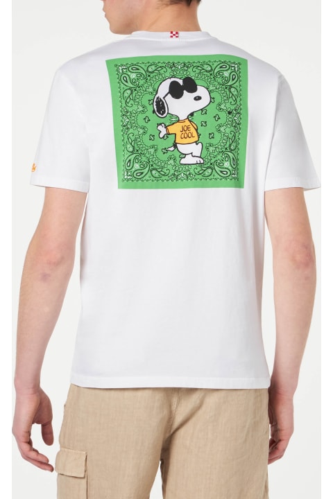 MC2 Saint Barth for Men MC2 Saint Barth Man Cotton T-shirt With Bandanna Snoopy Print | Snoopy - Peanuts Special Edition