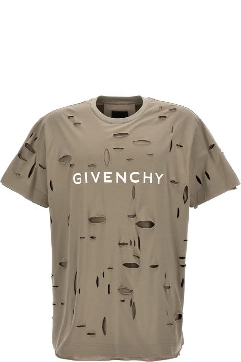 メンズ Givenchyのウェア Givenchy Distressed Crewneck T-shirt