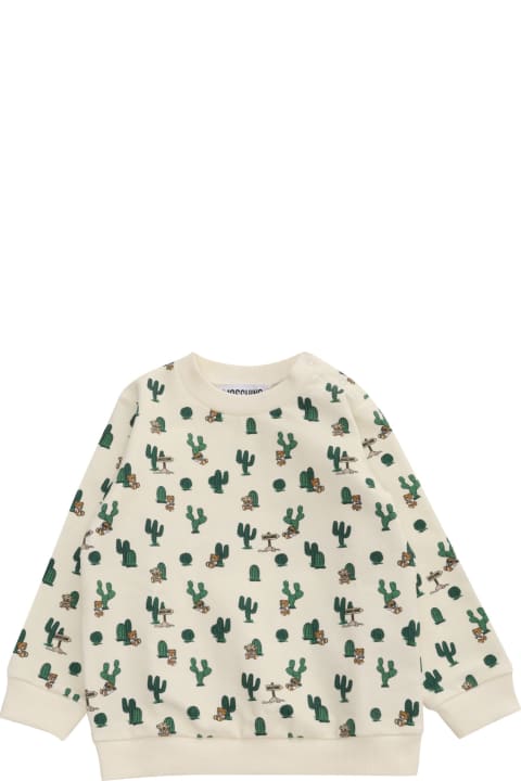 Topwear for Baby Girls Moschino Cream-colored Sweatshirt