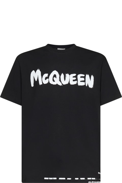 Alexander McQueen Topwear for Men Alexander McQueen Graffiti Print T-shirt