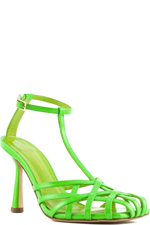 Green Leather Lidia Sandal
