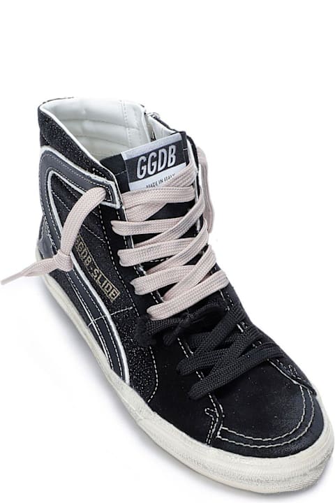 Golden Goose for Women Golden Goose Slide Classic Glittered Sneakers