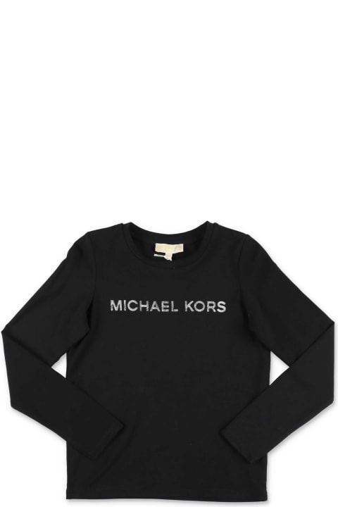 Michael Kors T-shirt Nera In Jersey Di Cotone