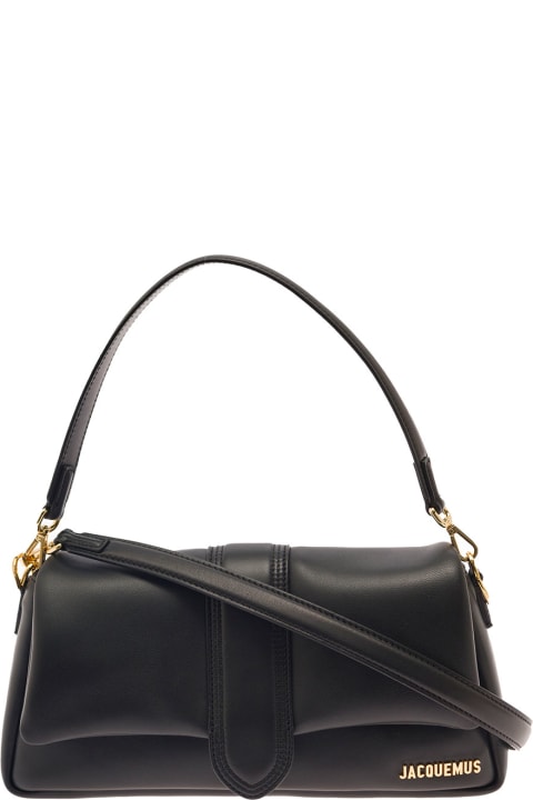 Jacquemus for Women Jacquemus 'le Bambimou' Black Shoulder Bag With Magnetic Fastening And Logo Detail In Leather Woman