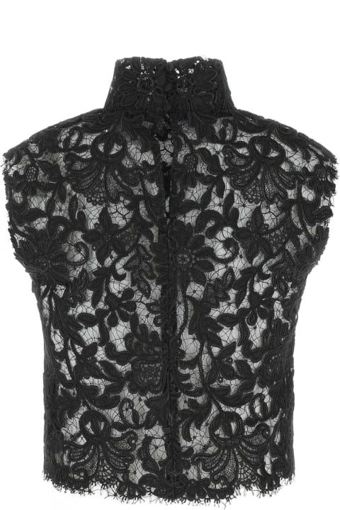 Saint Laurent Fleeces & Tracksuits for Women Saint Laurent Black Lace Top