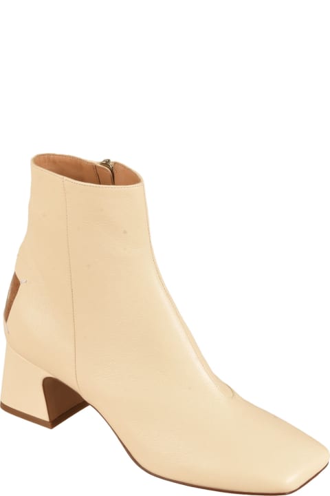 Side Zip Block-heeled Ankle Boots