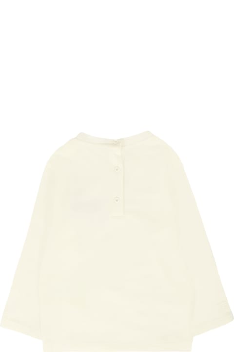 Homeware Fendi Ivory T-shirt For Babykids With Fendi Bear