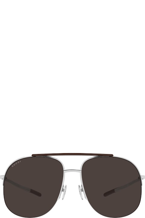 Gucci Eyewear for Kids Gucci Eyewear Gucci Gg2165s Linea Institutional Logo 010 Silver Grey Sunglasses