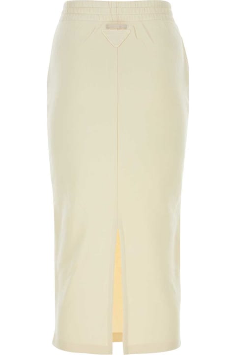 Prada Clothing for Women Prada Cream Cotton Skirt