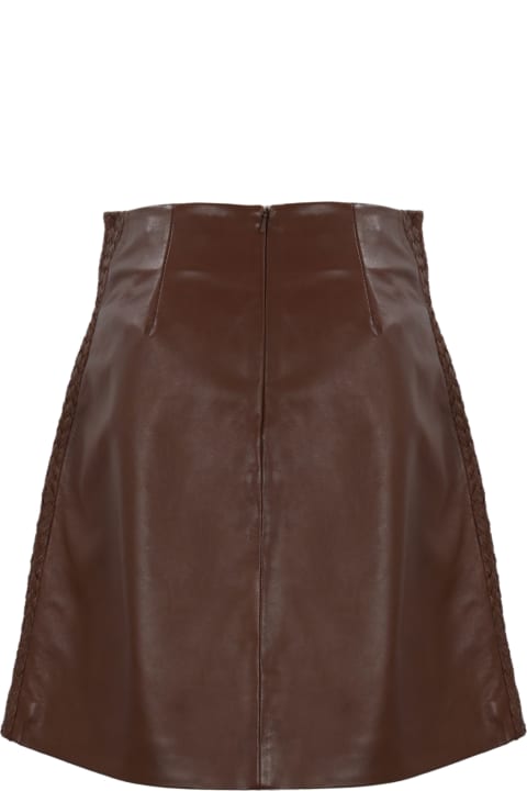 ウィメンズ Weekend Max Maraのスカート Weekend Max Mara 'ocra' Nappa Leather Skirt