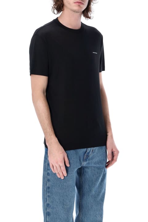 Fashion for Men Giorgio Armani T-shirt With Micro Logo Lettering Giorgio Armani