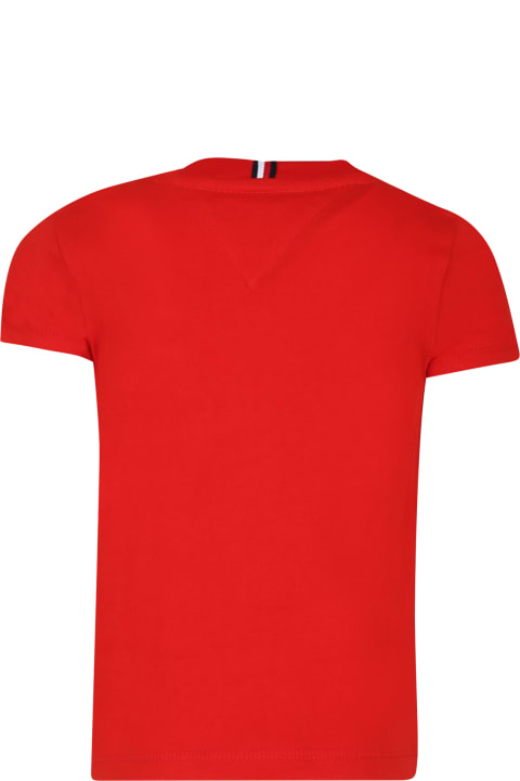 Tommy Hilfiger for Kids Tommy Hilfiger Red T-shirt For Boy With Logo