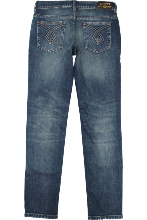Gucci for Boys Gucci Stretch Cotton Denim Jeans