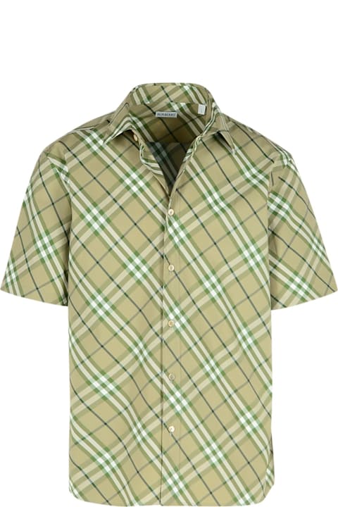 Burberry Shirts for Men Burberry Green Cotton Shirt