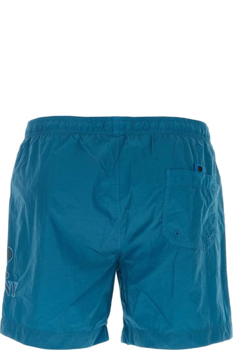 C.P. Company Swimwear for Men C.P. Company Air Force Blue Nylon Swimming Shorts