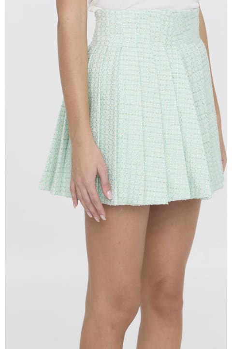 self-portrait Skirts for Women self-portrait Boucle Pleated Miniskirt