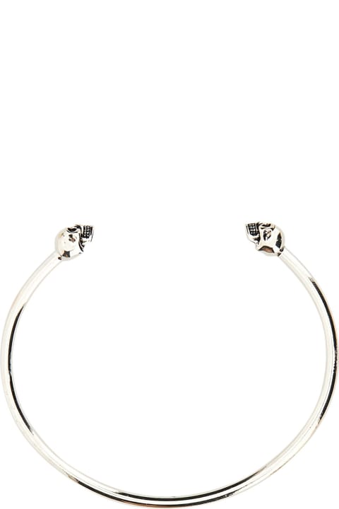 Jewelry for Men Alexander McQueen Twin Skull Bracelet
