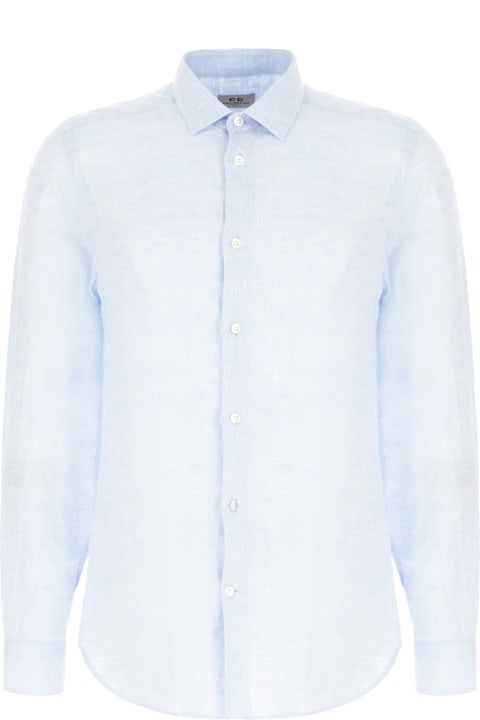 Corneliani Shirts for Men Corneliani Light Blue Linen Shirt