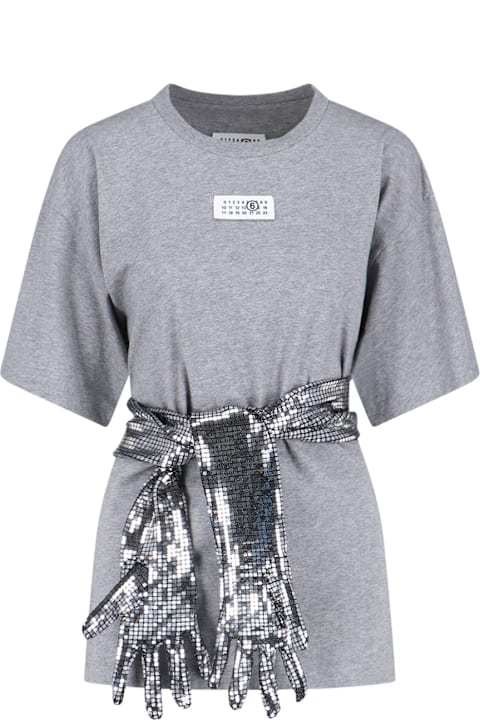 أدوات منزلية MM6 Maison Margiela Gloves Crewneck T-shirt