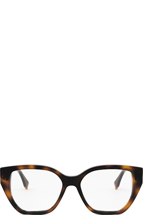 Fendi Eyewear Eyewear for Women Fendi Eyewear Fe50100i Ff Diamonds 053 Havana Glasses