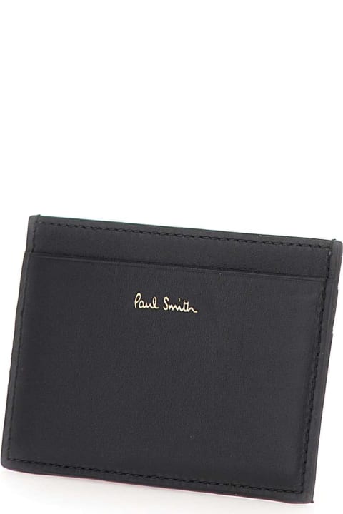 Paul Smith Wallets for Men Paul Smith Card Holder Black Leather Wallet