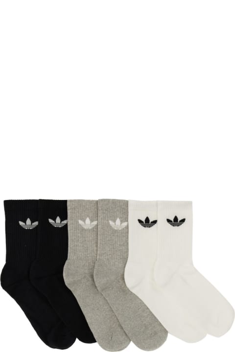Adidas Originals Underwear & Nightwear for Women Adidas Originals Trefoil Cushion Crew Socks