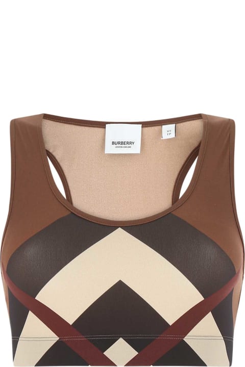 Burberry Topwear for Women Burberry Printed Stretch Nylon Top