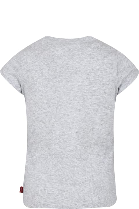 ガールズ Levi'sのTシャツ＆ポロシャツ Levi's Grey T-shirt For Girl With Logo