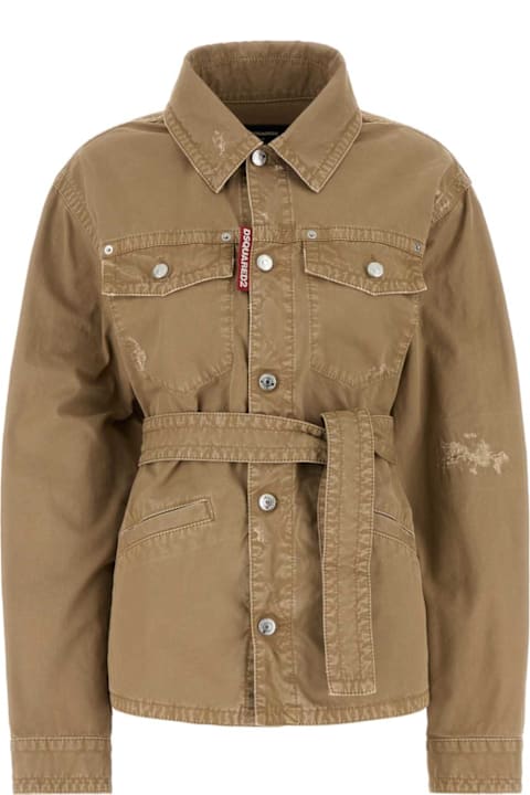 Dsquared2 Coats & Jackets for Women Dsquared2 Beige Cotton Jacket