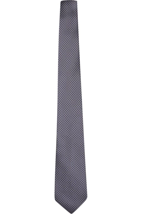 Canali Ties for Men Canali Blue Micro-pattern 8cm Tie