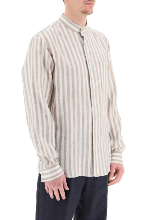 Agnona Shirts for Men Agnona Striped Linen Shirt