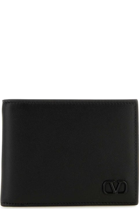 Sale for Men Valentino Garavani Black Leather Vlogo Wallet