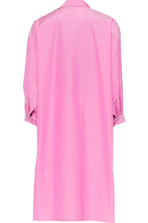 ウィメンズ新着アイテム Peserico Pink Cotton Blend Shirt Dress