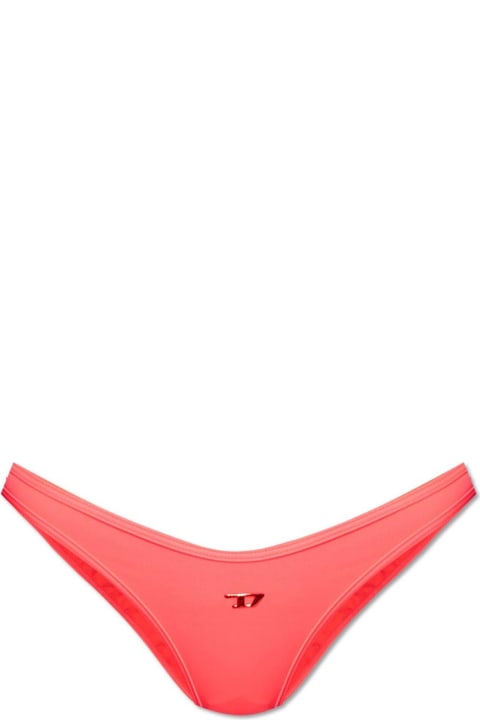 Diesel Swimwear for Women Diesel Bfpn-punchy X Logo Plaque Bikini Bottoms