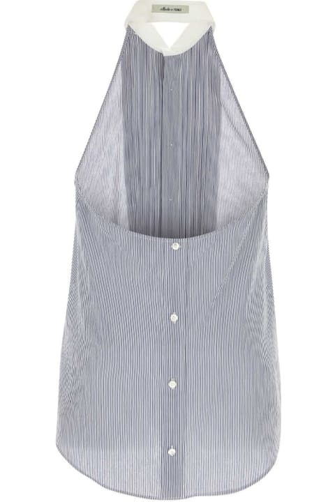メンズ ウェアのセール Fendi Embroidered Viscose Blend Shirt