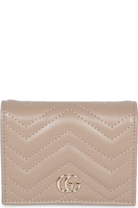 Gucci Wallets for Women Gucci Marmont Leather Wallet In Beige