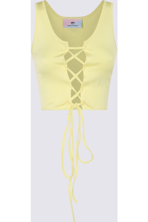 Chiara Ferragni for Women Chiara Ferragni Wax Yellow Cotton Stretch Top
