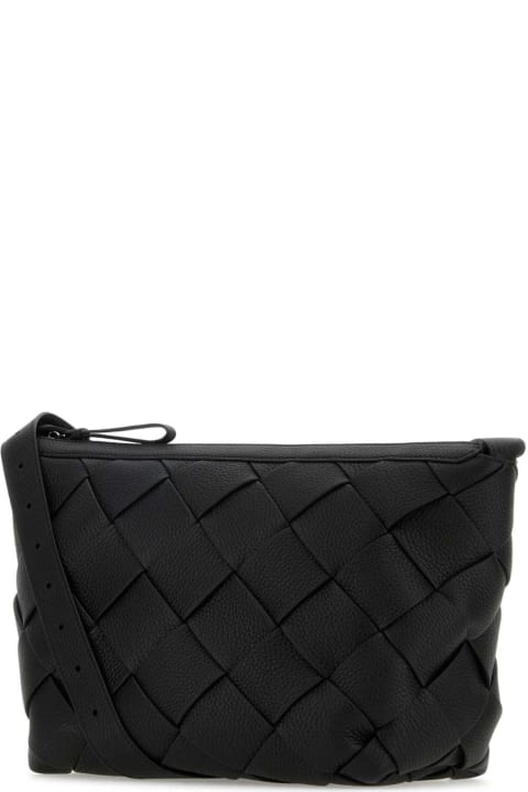 Bottega Veneta Shoulder Bags for Women Bottega Veneta Black Leather Diago Crossbody Bag