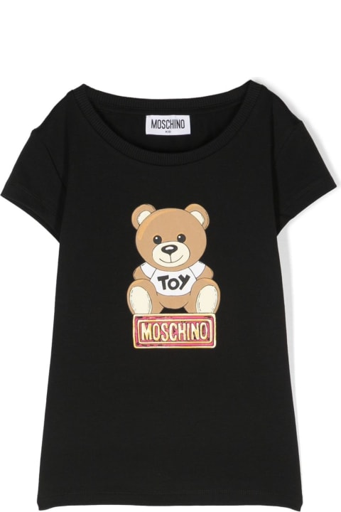 ウィメンズ新着アイテム Moschino Moschino T-shirt Teddy Bear Bianca In Jersey Di Cotone Bambino