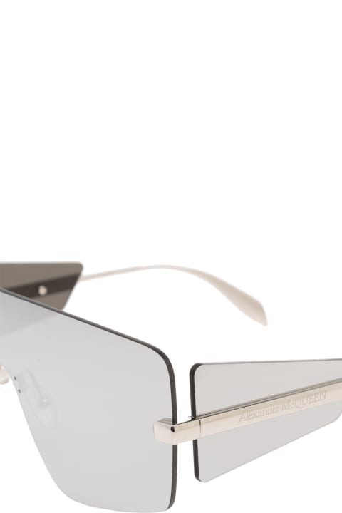 Eyewear for Women Alexander McQueen Silver Shield Sunglasses