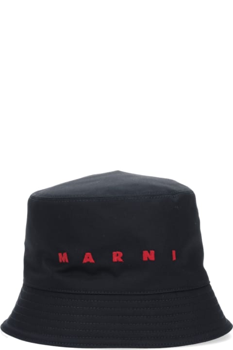 Hats for Men Marni Logo Bucket Hat